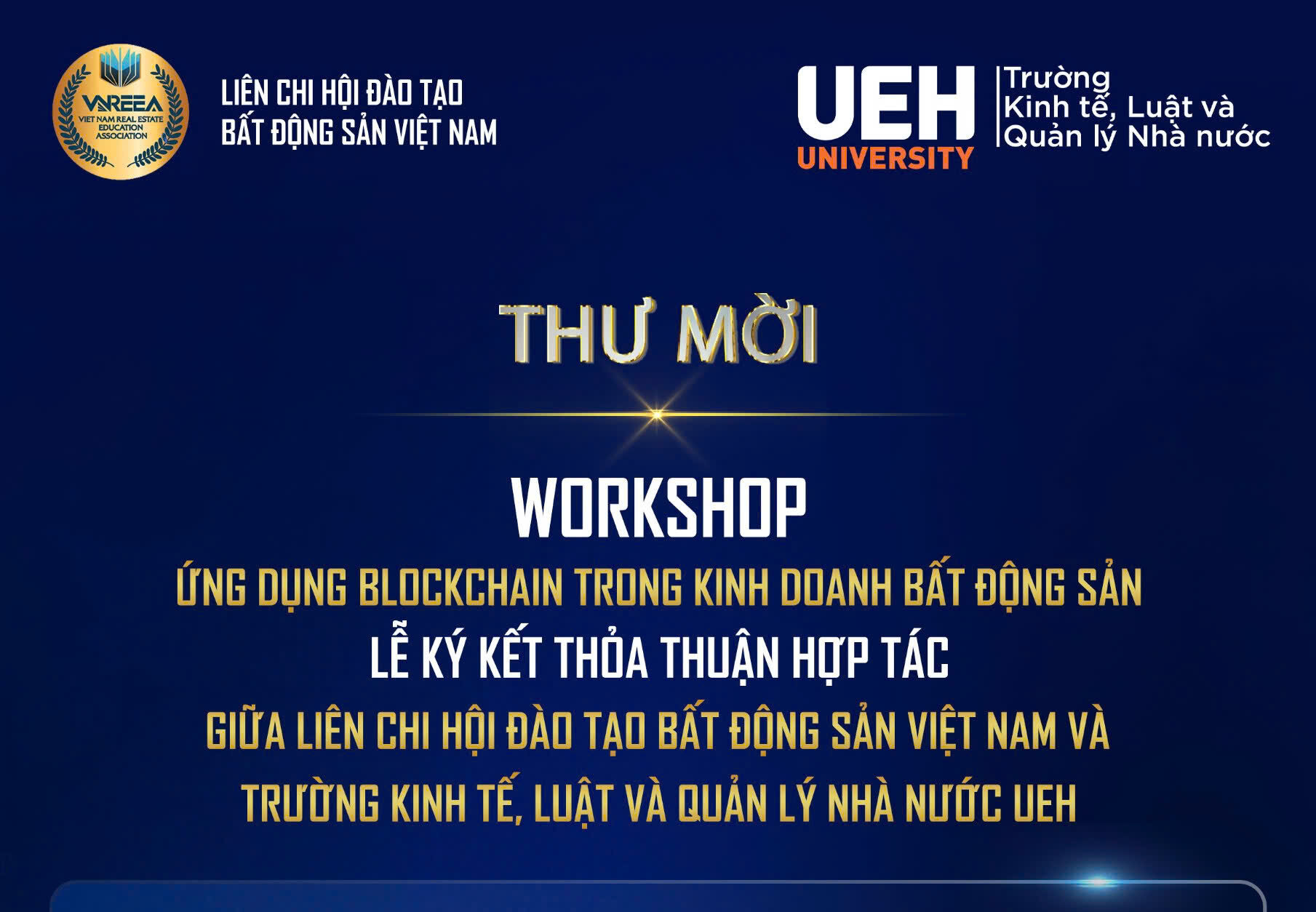 Thư mời – Lễ ký kết thỏa thuận hợp tác giữa VNREEA và UEH (31.10.2024)